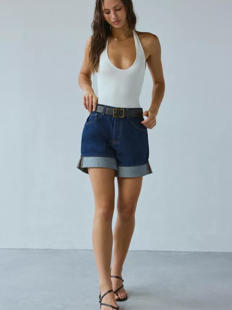 Nwot Bdg Indie Mid-Rise Cuffed Denim Short